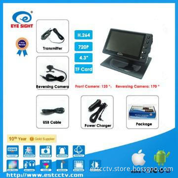 Automatic 4.3 inches HD blackbox for car with rearview